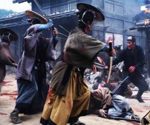 пазл Несколько боевых самураев